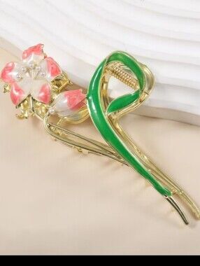 Flower Metal Sweet Mori System Grasp Hair Clip Accessorie